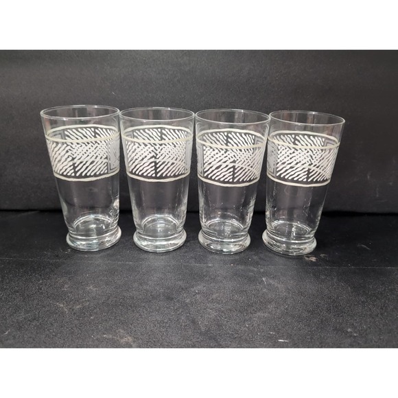 Pfaltzgraff Sierra Glasses, Set of 4, Leaves Design, 16 Oz Coolers, Drinkware - Picture 2 of 9